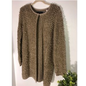 Fluffy knit long sweater/cardigan